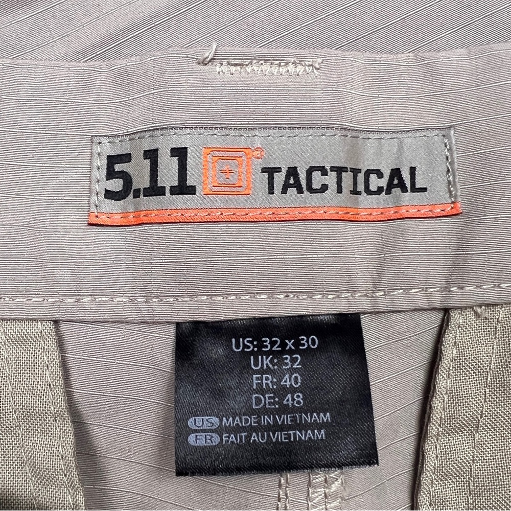 5.11 Tactical Fast Tac Cargo Pants Mens Size 33x30 Khaki Urban 74461-055 Ripstop - Picture 10 of 16